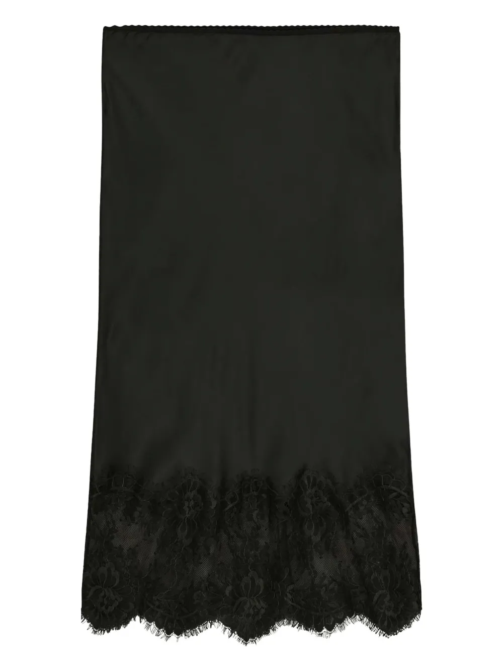 HERSKIND Herbert lace-trimmed satin midi skirt | Black | Image 1