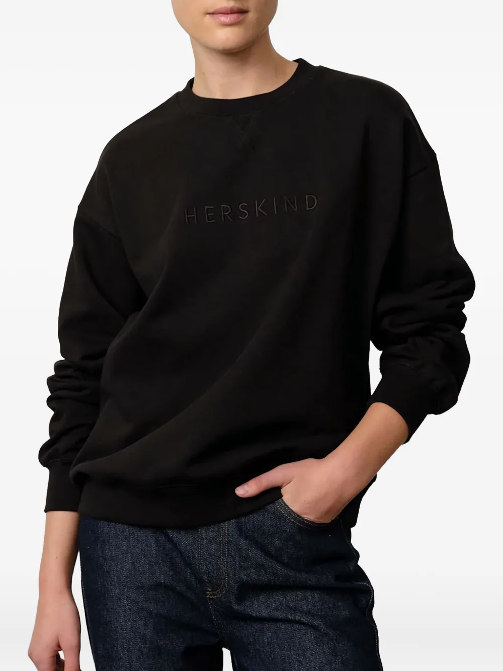 HERSKIND Lizette embroidered-logo sweatshirt | Sweaters | Image 2