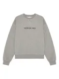 HERSKIND Lizzete embroidered crew-neck sweatshirt - Grey