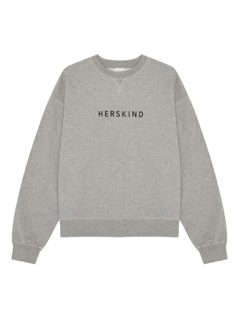 HERSKIND Lizzete embroidered crew-neck sweatshirt