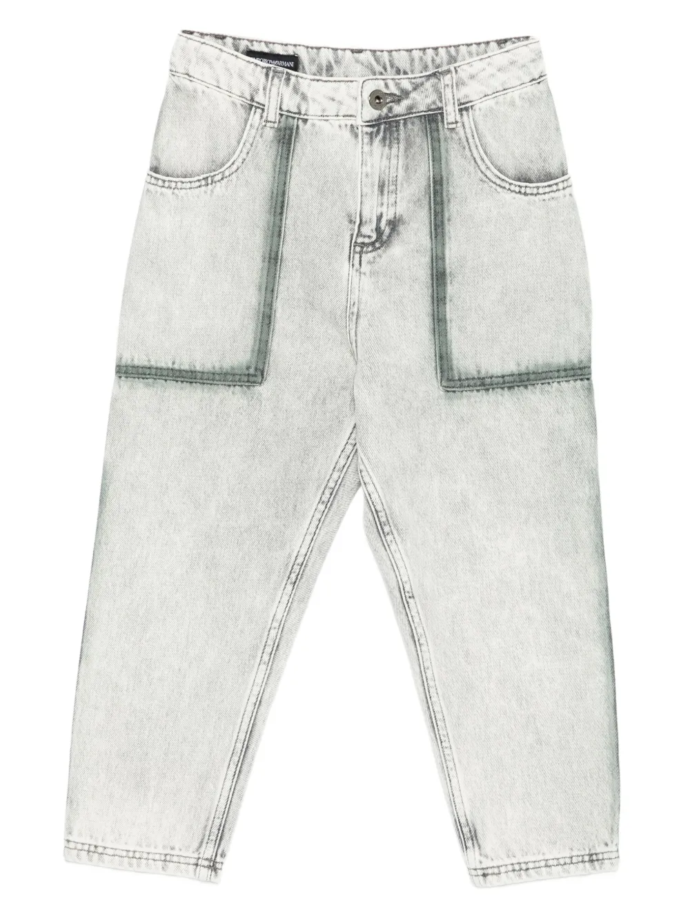 Emporio Ar i Kids Eagle logo-plaque jeans Grijs