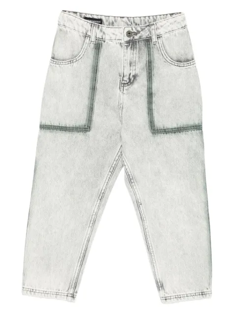 Emporio Armani Kids Eagle logo-plaque jeans