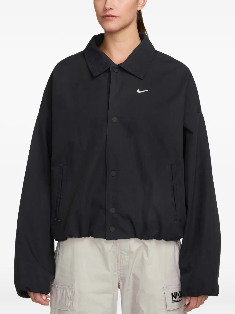 Nike Geknoopt jack Zwart