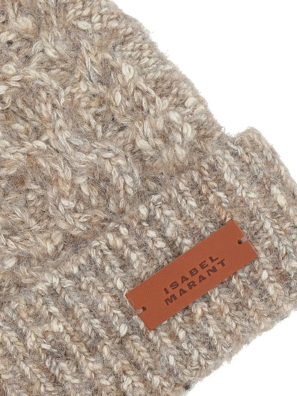 Isabel Marant Tolie Cable-knit Beanie In Gray