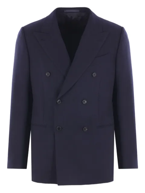 Caruso double-breasted wool jacket