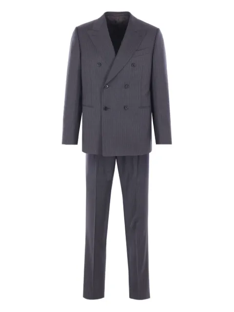 Caruso stripe-pattern double-breasted suit