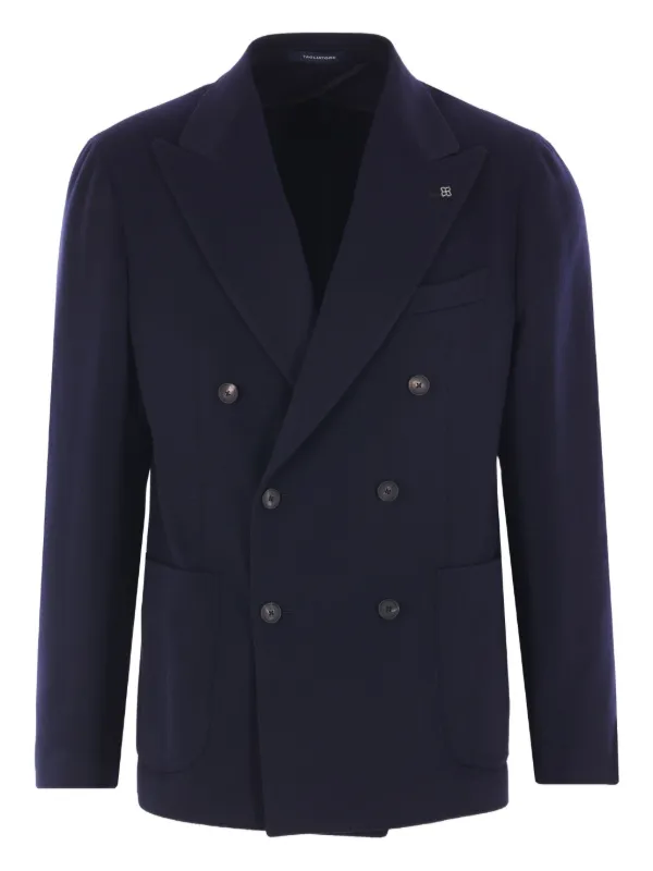 Tagliatore ピークドラペル ダブルジャケット | ブルー | FARFETCH JP