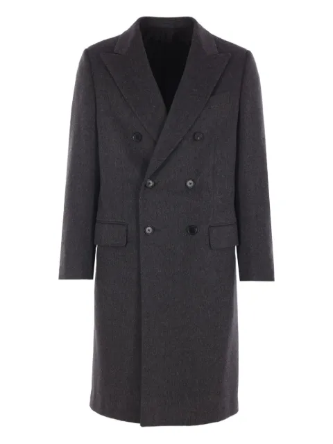 Caruso wool double-breasted coat