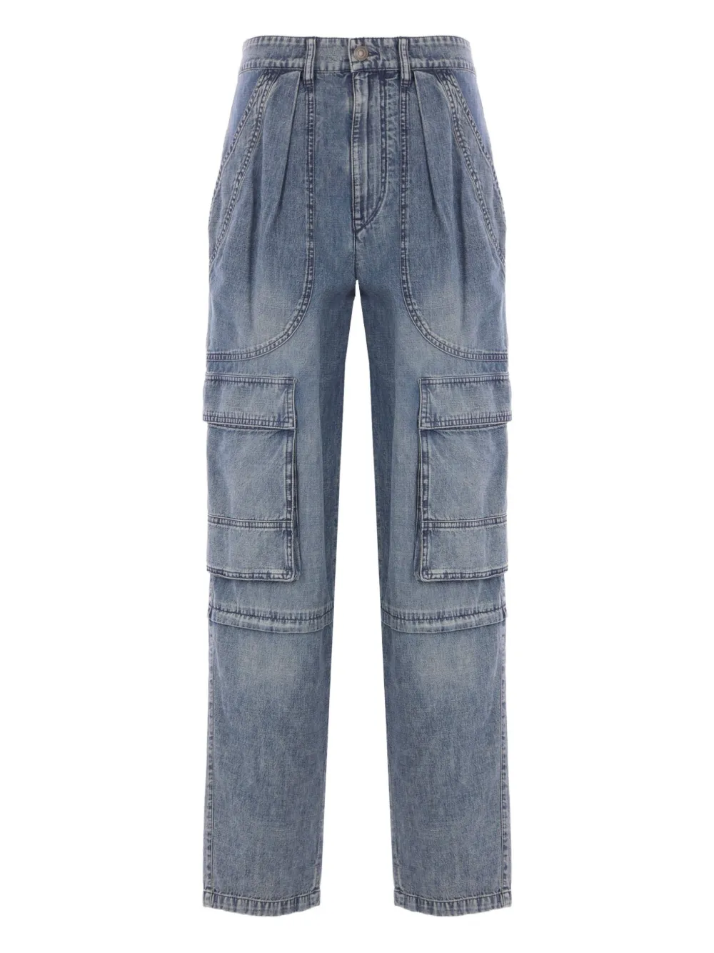 MARANT ÉTOILE pleat-pocket cargo jeans