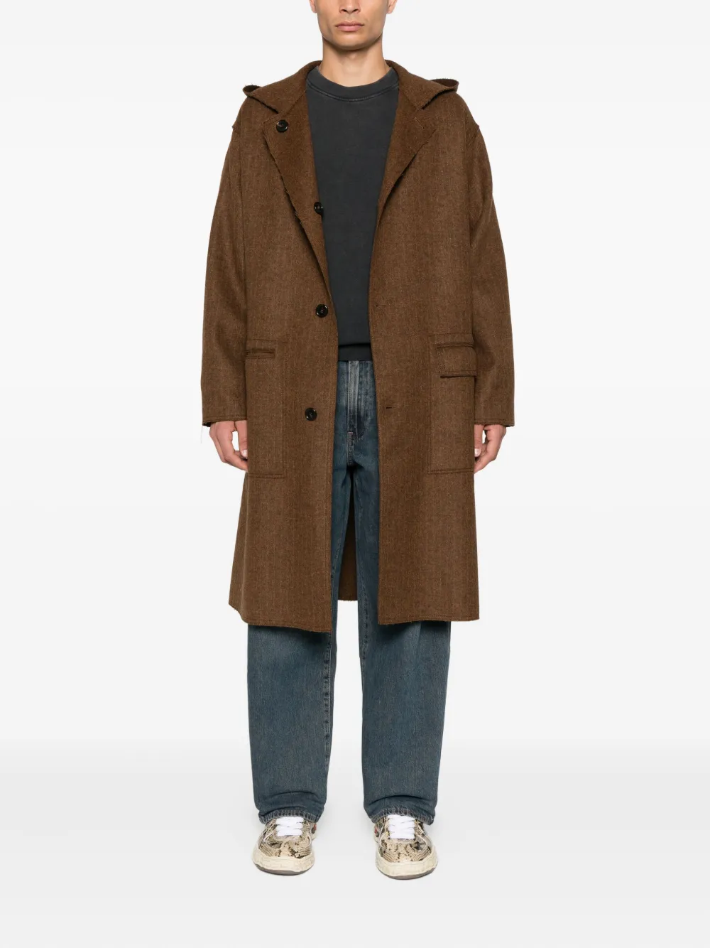 Iceberg hooded patch-pocket coat | Single Breasted Coats | Image 2