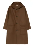 Iceberg hooded patch-pocket coat - Brown