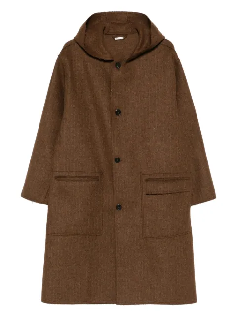 Iceberg hooded patch-pocket coat