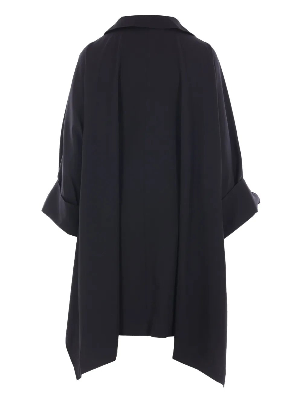 Yohji Yamamoto Asymmetrische jas met knoopsluiting Zwart