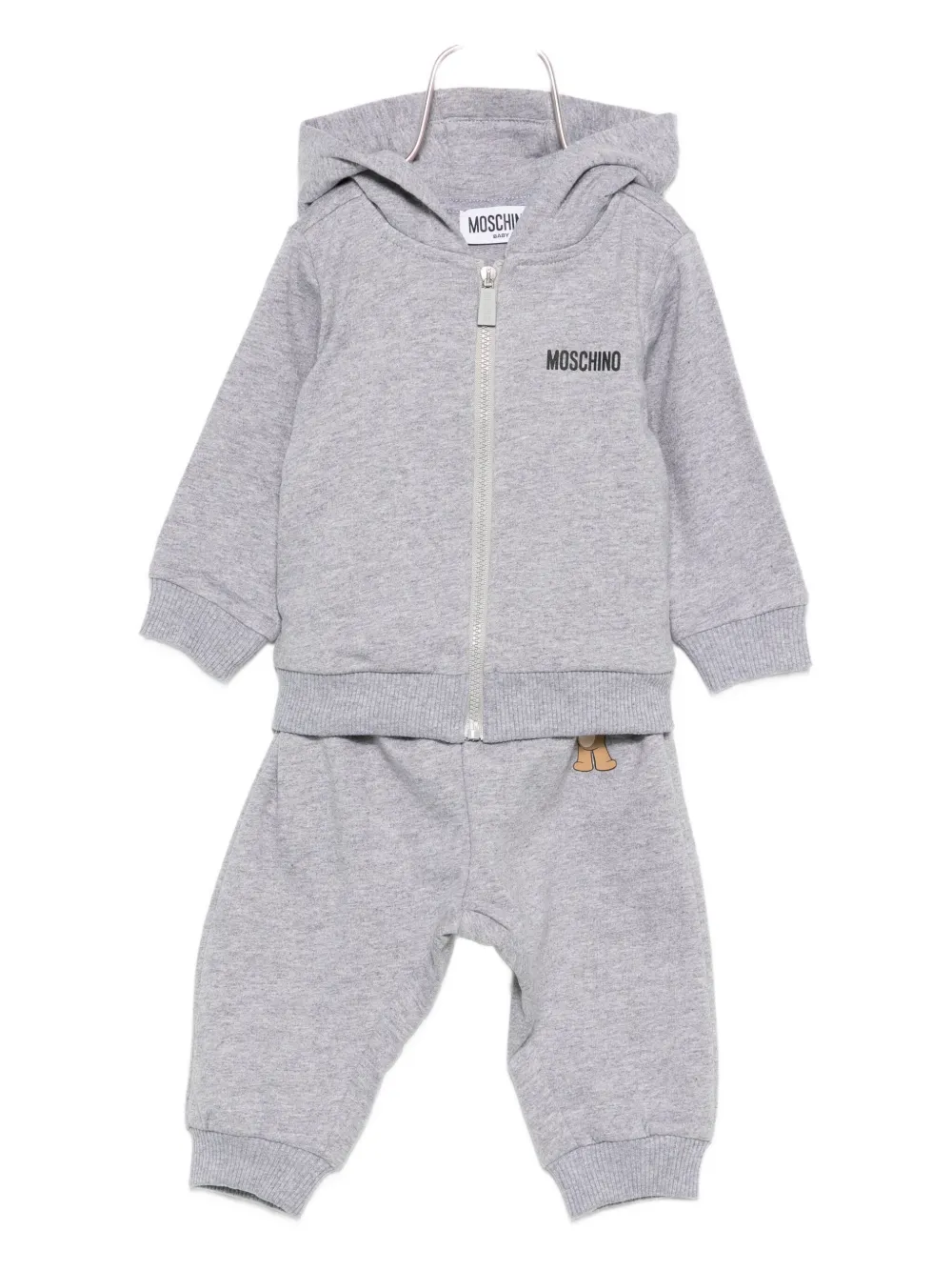 Moschino Kids Teddy Bear-motif hooded tracksuit set - Grigio