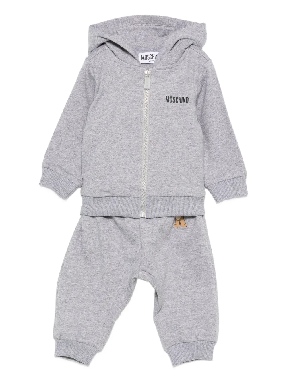 Moschino Kids Teddy Bear-motif hooded tracksuit set Grijs