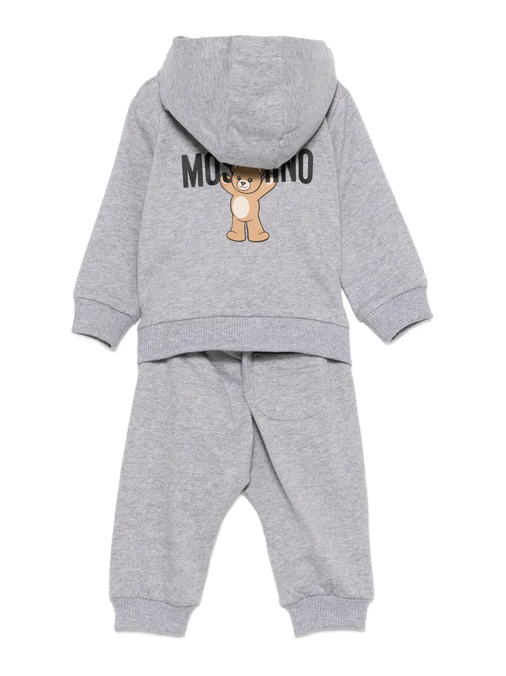 Moschino Kids Trainingspak met teddybeerpatroon en capuchon Grijs