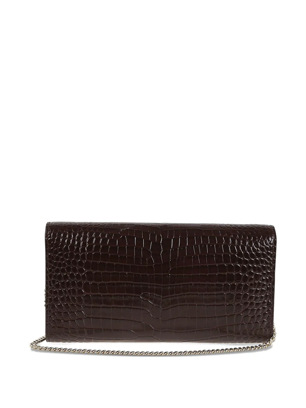 Jimmy Choo crocodile-effect clasp bag Bruin