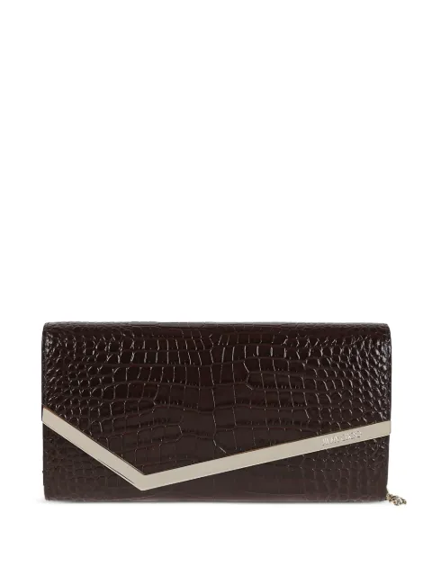 Jimmy Choo crocodile-effect clasp bag