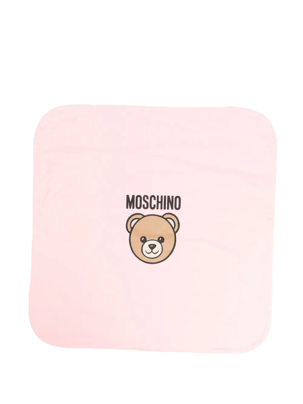 Moschino Kids Teddy Bear-print baby blanket Roze