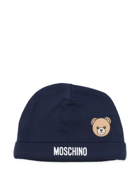 Moschino Kids teddy-logo beanie