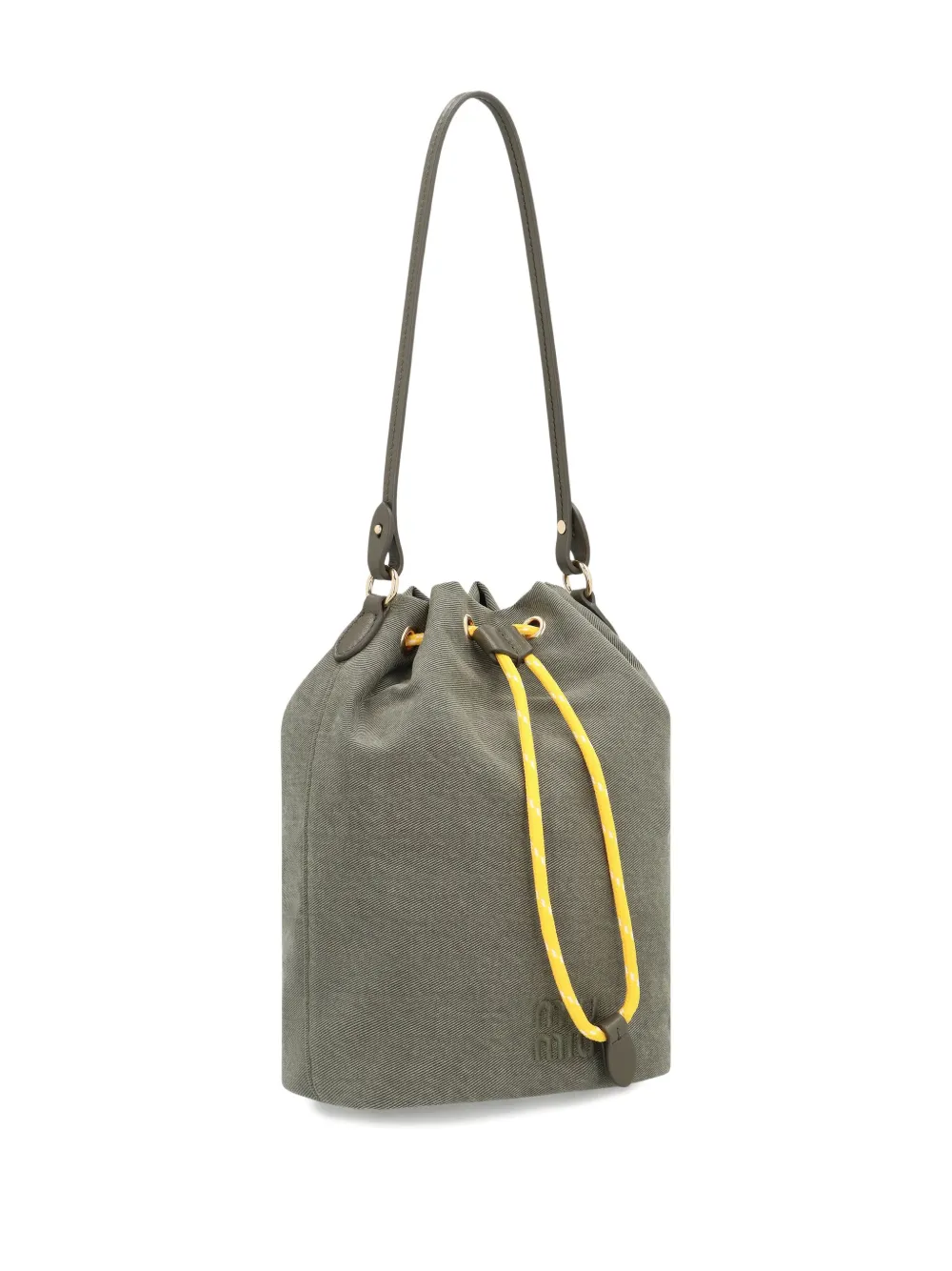 Miu Gabardine bucket-tas Groen
