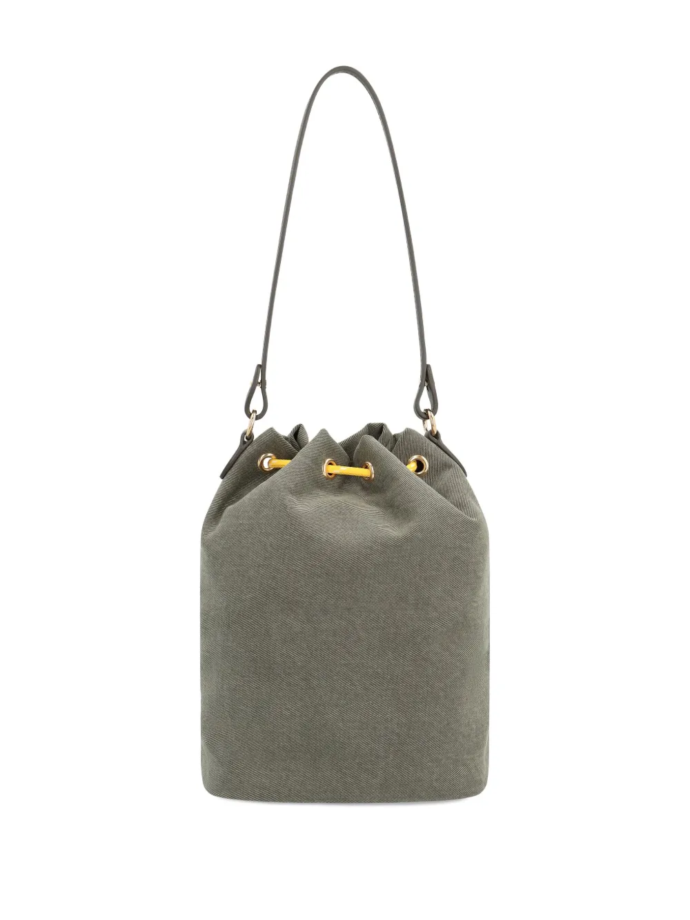 Miu Gabardine bucket-tas Groen