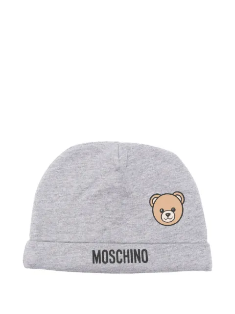 Moschino Kids Teddy-logo beanie 