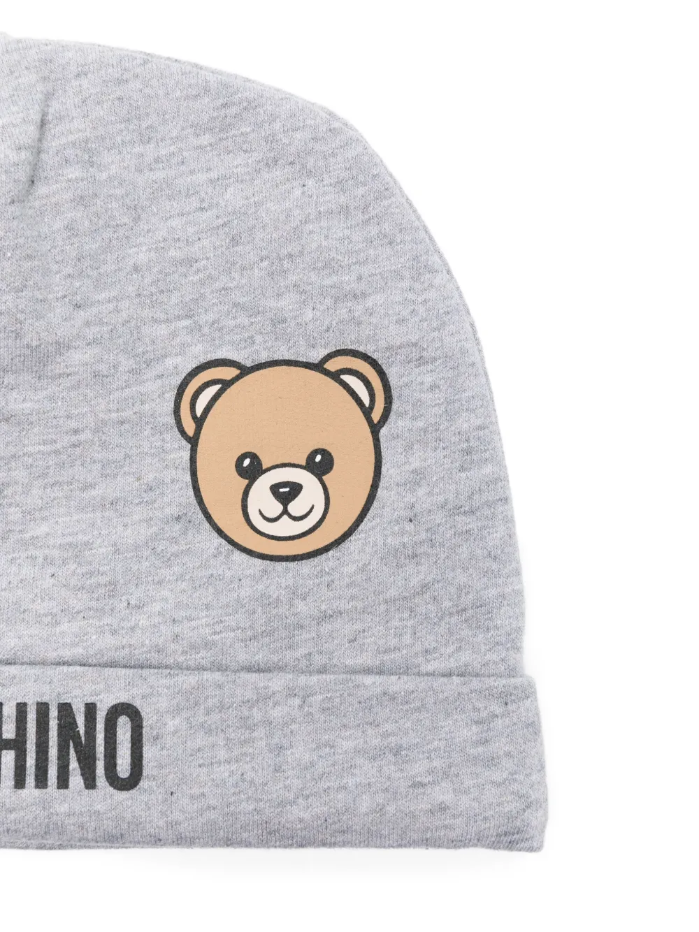 Moschino Kids Muts met teddybeer-logo - Grijs