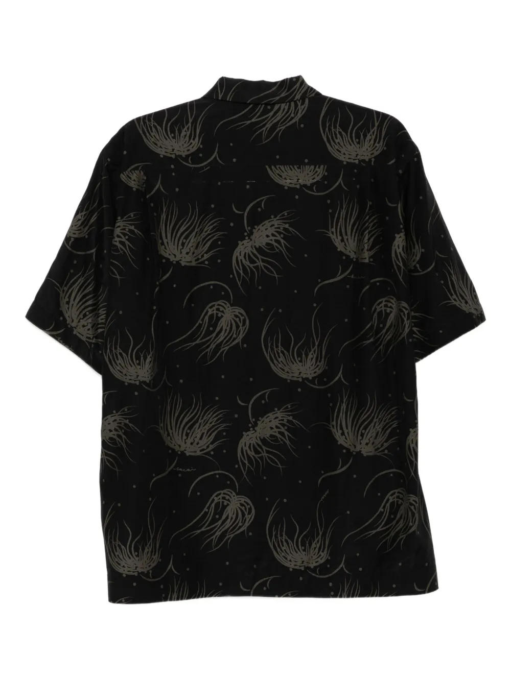 sacai Overhemd met grafische print Zwart