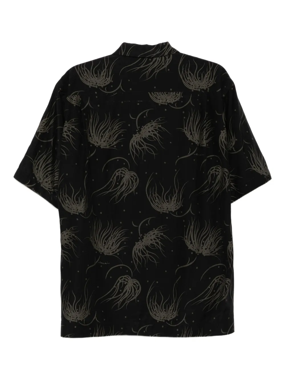 Sacai Overhemd met grafische print - Zwart