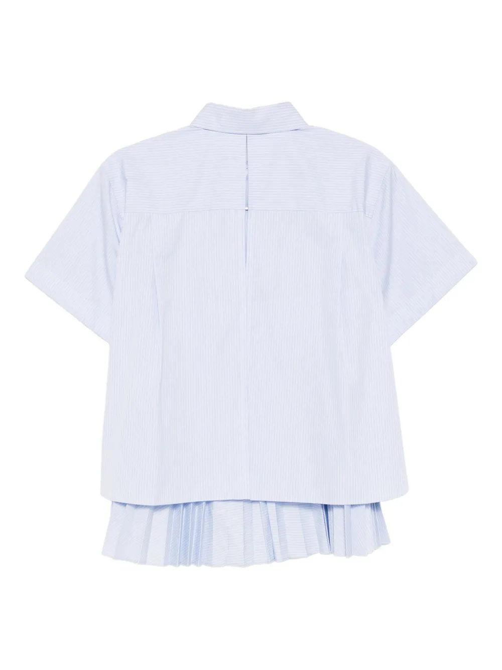 sacai cotton striped shirt Blauw