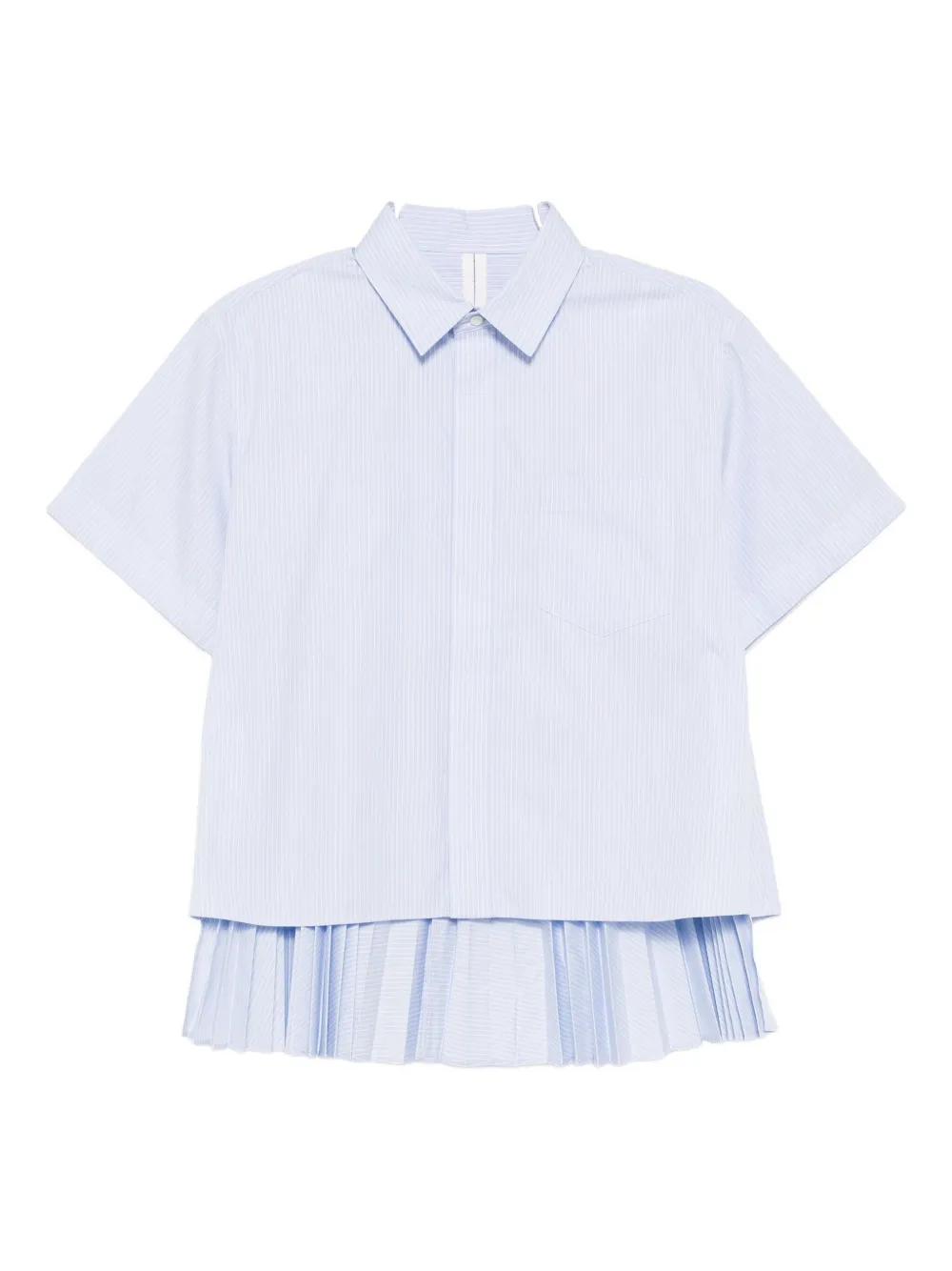 Sacai cotton striped shirt Blauw