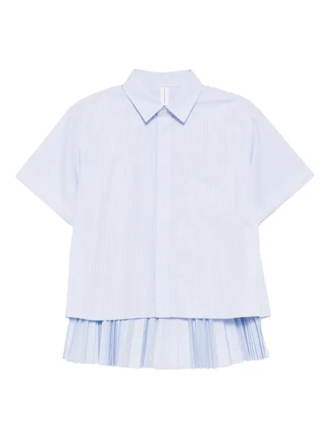 sacai camisa con rayas estampadas