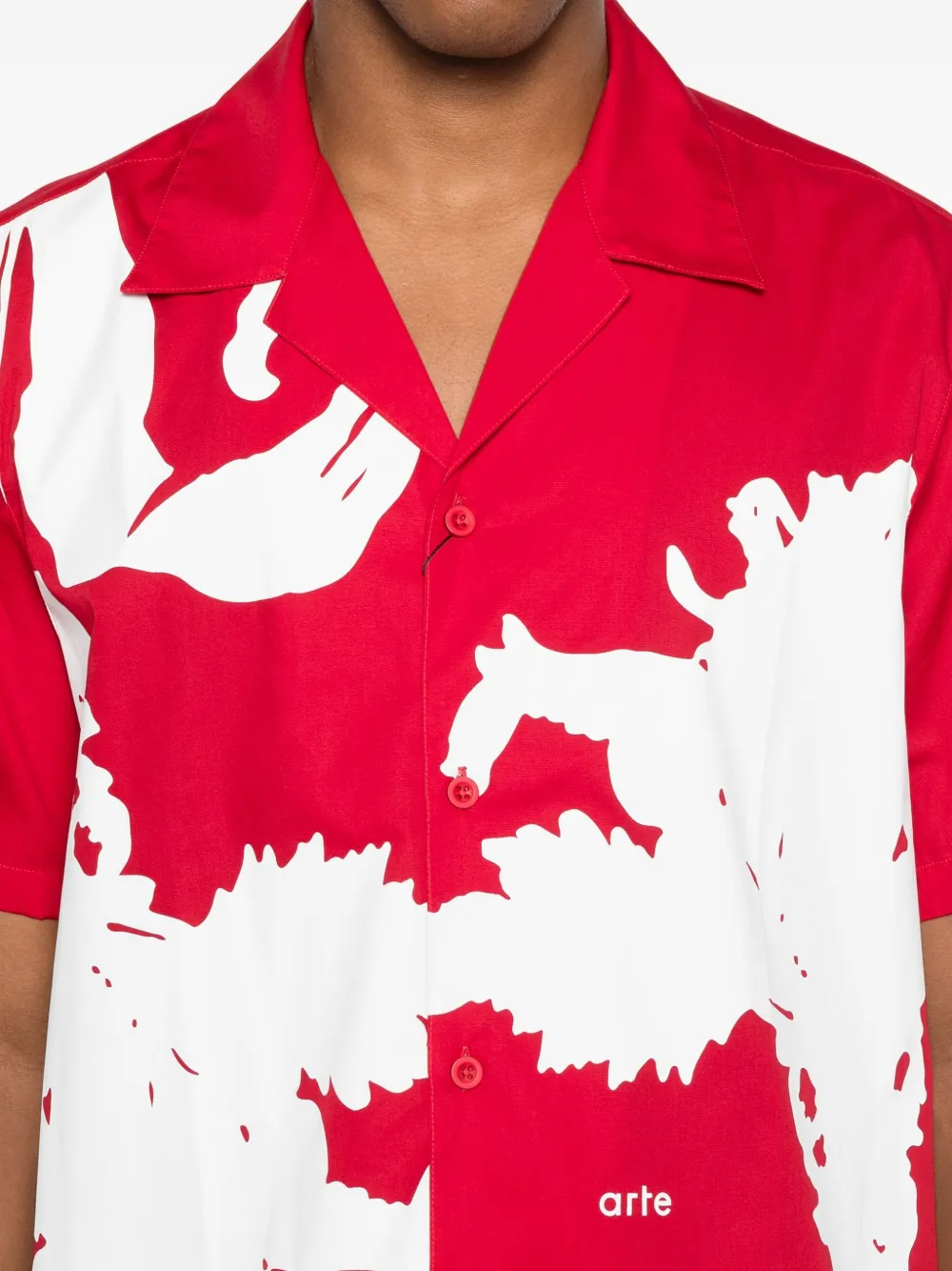 Arte Antwerp Floral-print Shirt In Red