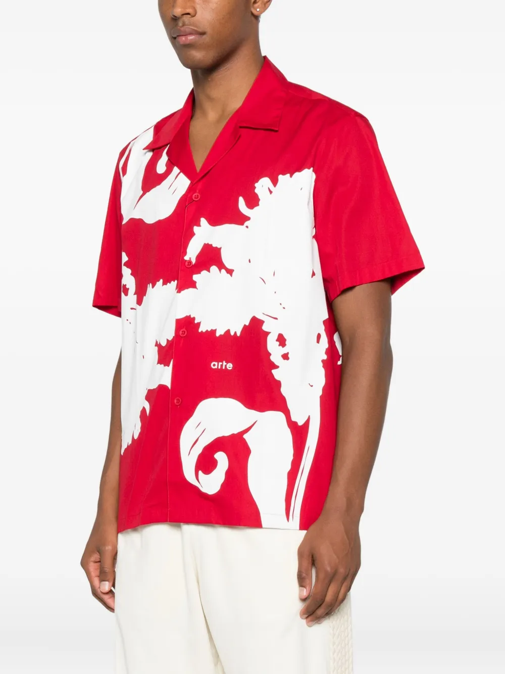 Arte Antwerp Floral-print Shirt In Red