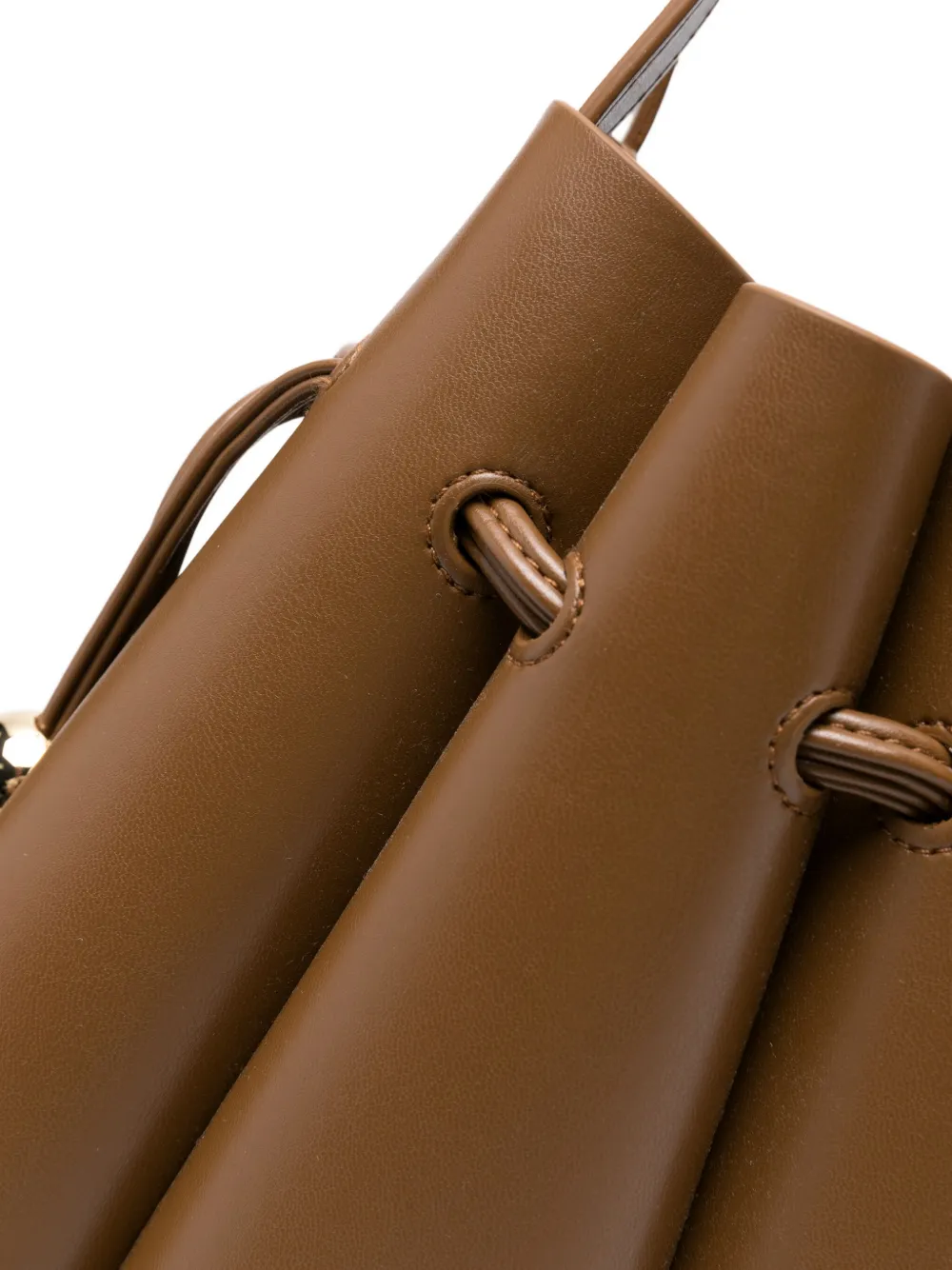 Themoirè Calipso leather shoulder bag Bruin