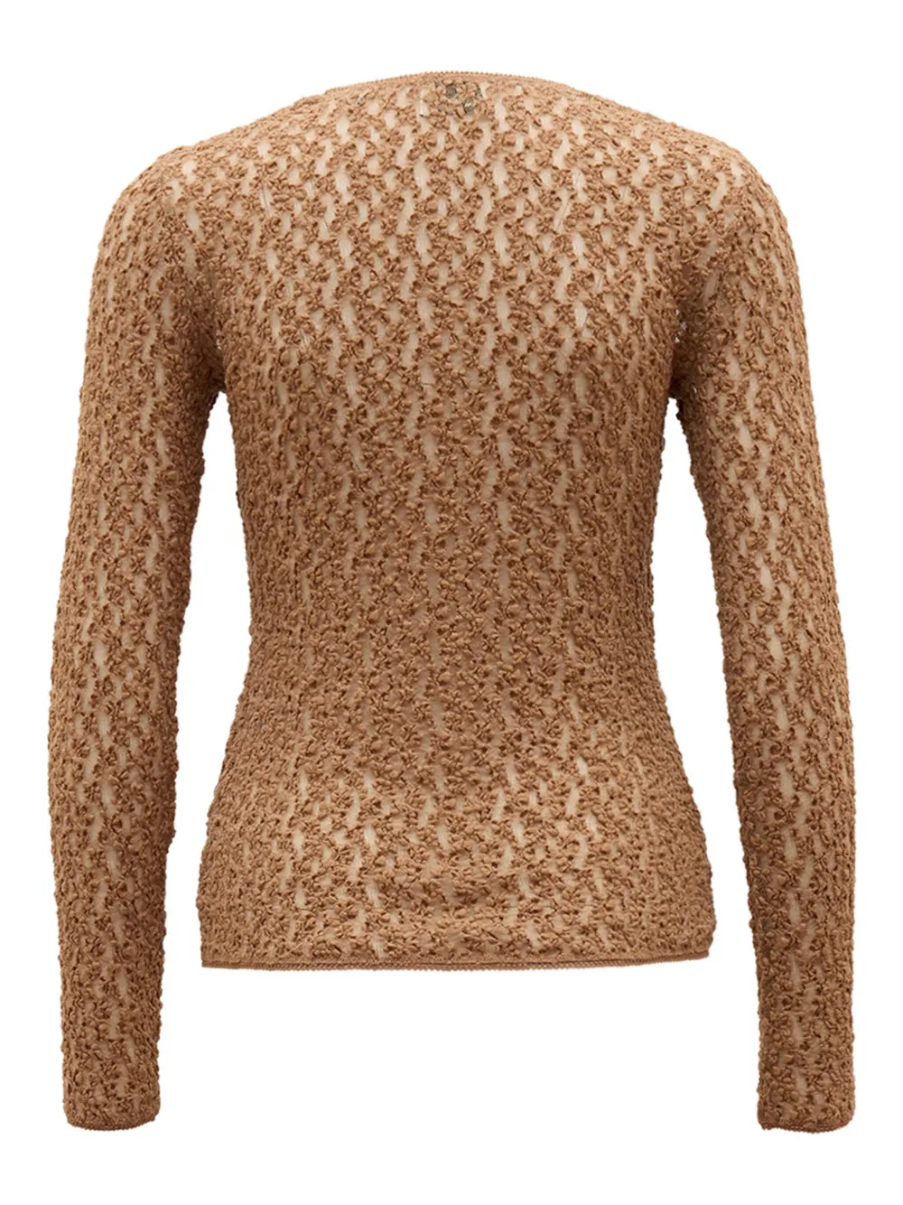 ISABEL MARANT textured long-sleeve T-shirt Bruin