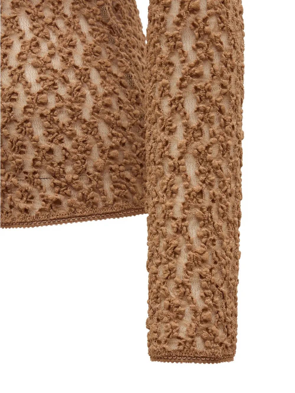 ISABEL MARANT textured long-sleeve T-shirt Bruin