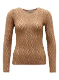 ISABEL MARANT textured long-sleeve T-shirt - Brown
