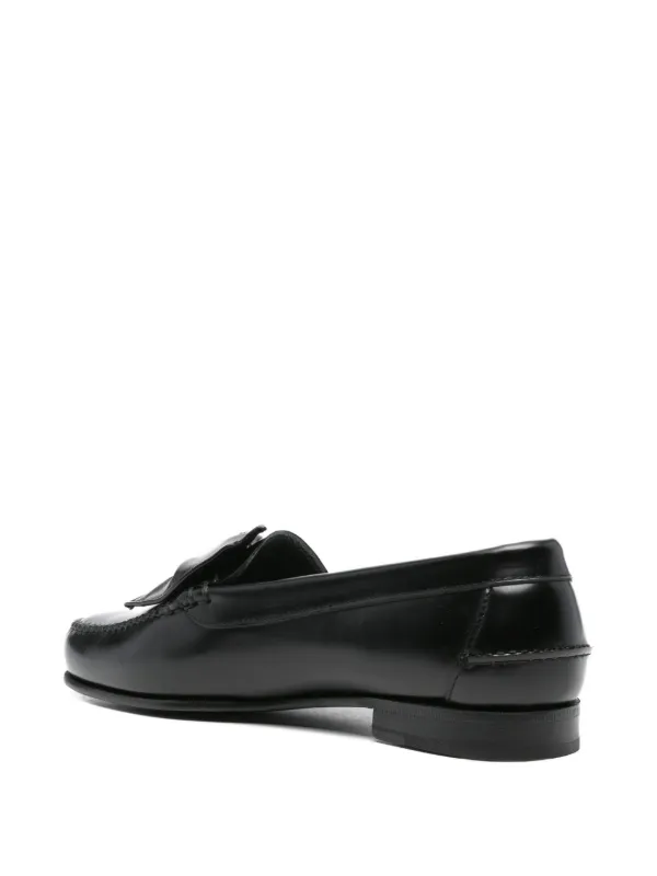 HEREU ローファー 黒 HEREU / ヘレウ | T-bar Maqueda Loafer / レザー 編み込み