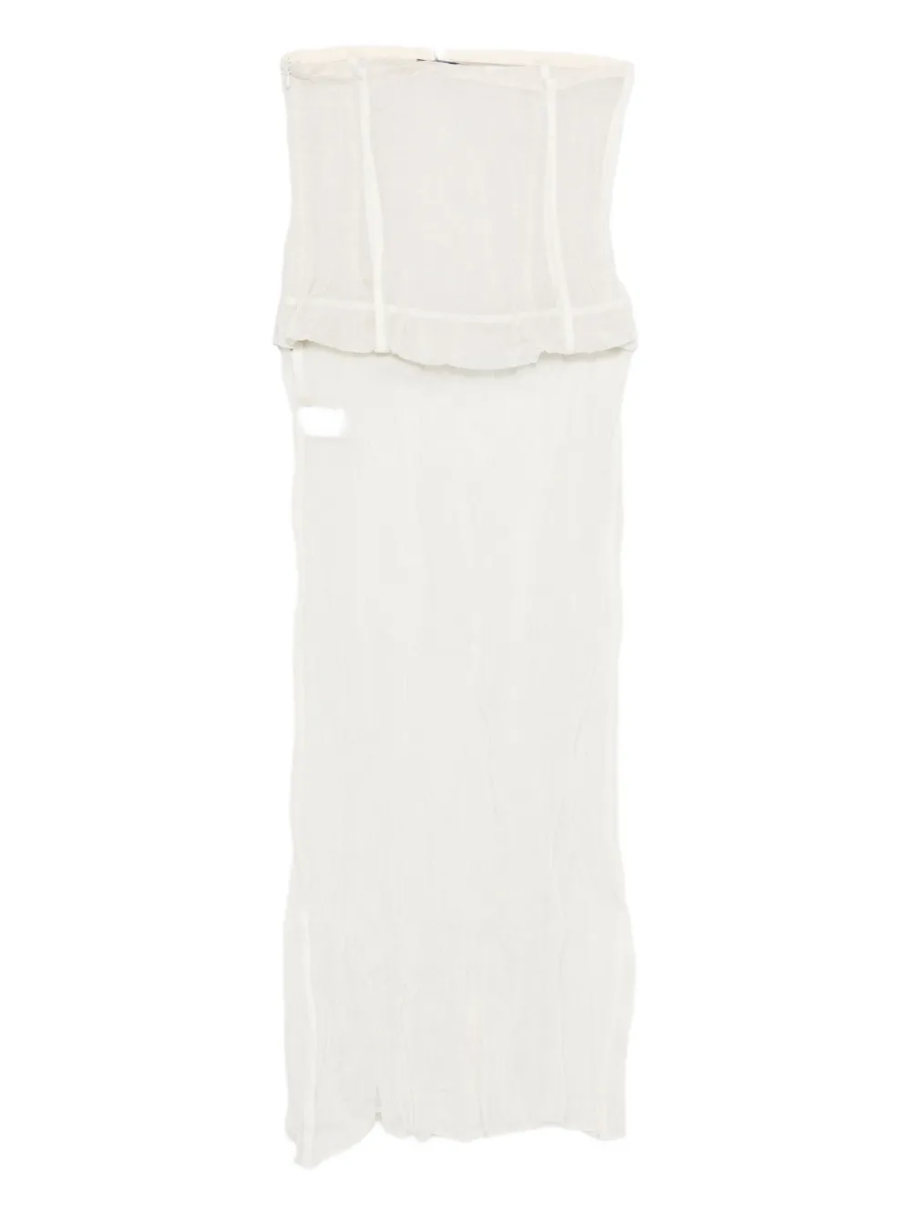 Paloma Wool strapless pleated dress - Beige
