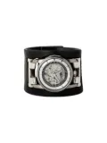 Parts of Four P4—FOB Watch #538 41mm - 0-PA-NG Polished sterling silver/nero grappone leaher