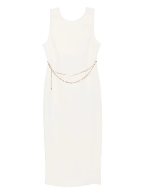 TWINSET chain-embellished sleeveless midi dress