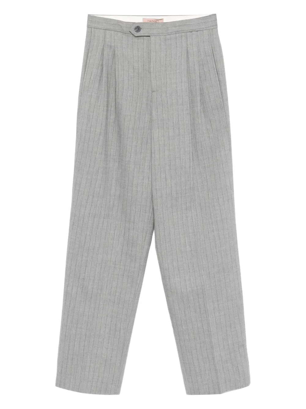 TWINSET pinstriped pleated trousers Grijs