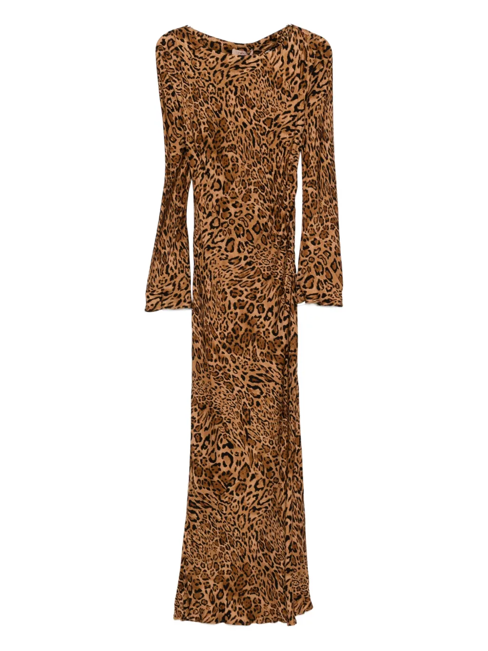 TWINSET leopard-print long-sleeved dress - ブラウン TWINSET leopard-print long-sleeved dress - ブラウン