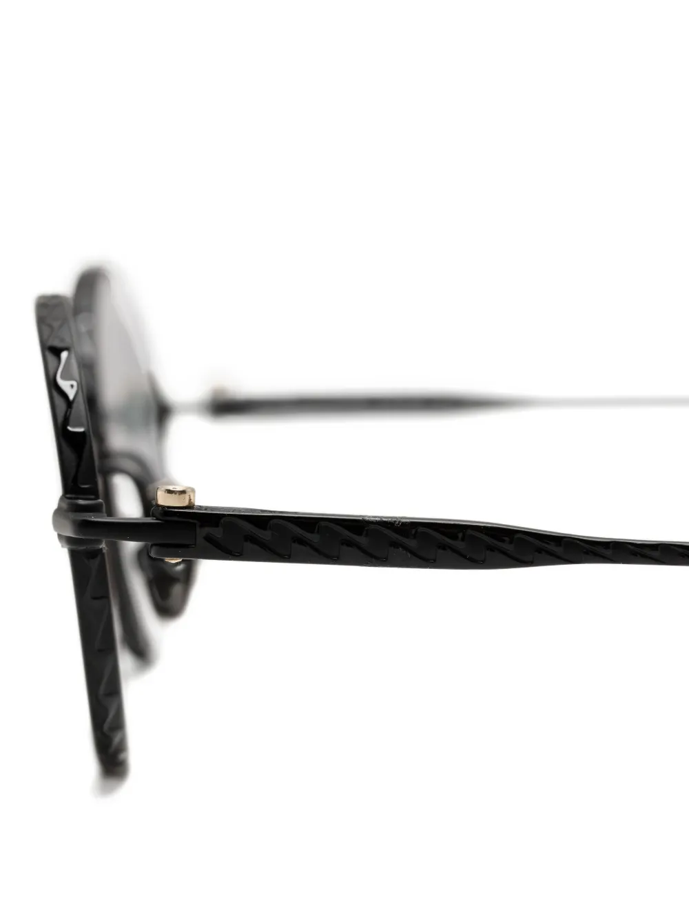 Yohji Yamamoto Zonnebril met rond montuur Zilver