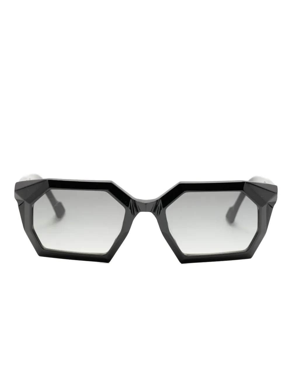 Yohji Yamamoto geometric-frame sunglasses | Black | Image 1