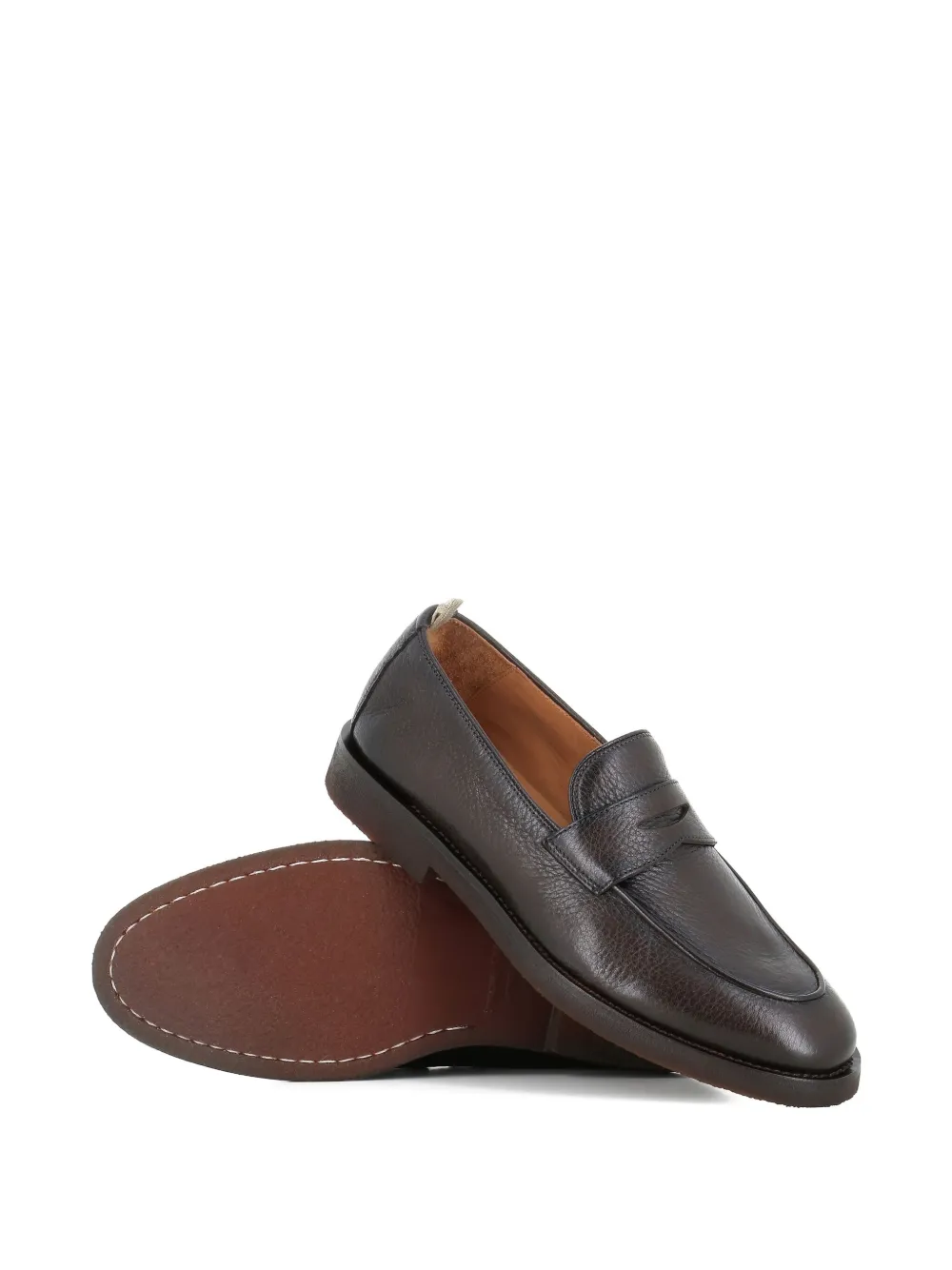 Officine Creative Opera Flexi 101 leather penny loafers Brown