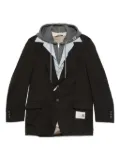 Maison MIHARA YASUHIRO hooded layered jacket - Black