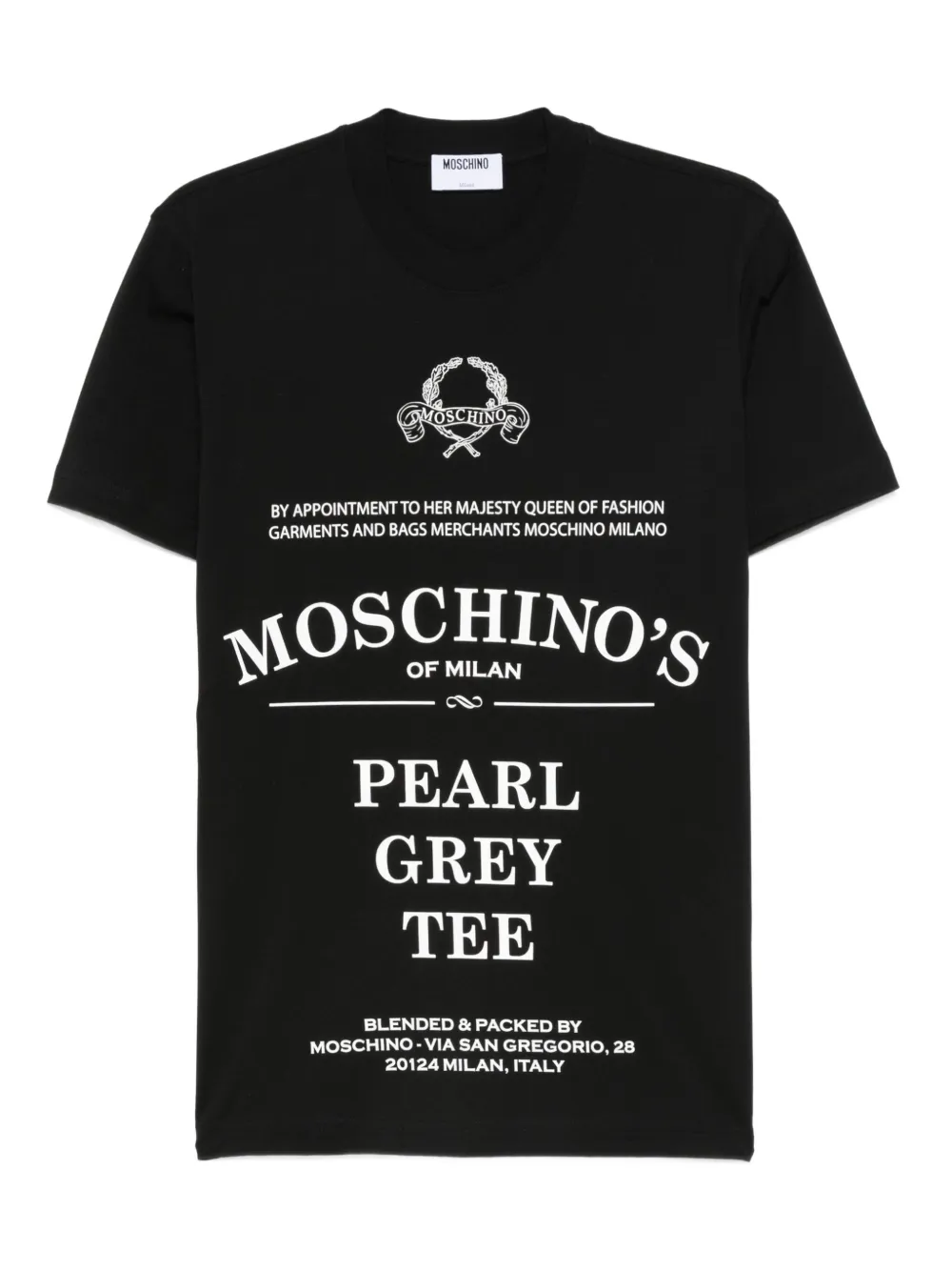 Moschino T-shirt met logoprint Zwart